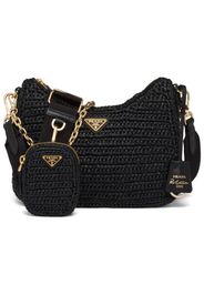 Prada Re-Edition 2005 Raffia Bag Black