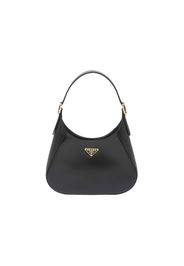 Prada Logo Leather Shoulder Bag Black/Gold