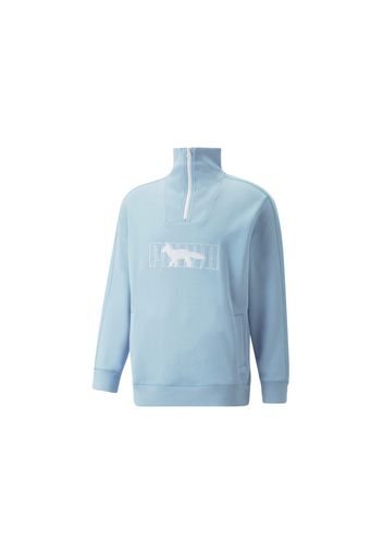 Puma x Maison Kitsune Half-Zip Sweater Blue