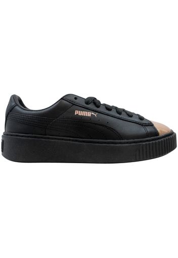 Puma Basket Platform Metallic Puma Black Rose Gold  (Women's)