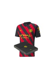 Puma Manchester City Authentic Away 2022/23 In Gift Box Jersey Black/Red