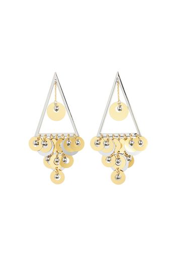 Rabanne H&M Beaded Disc-Embellished Earrings Silver/Gold