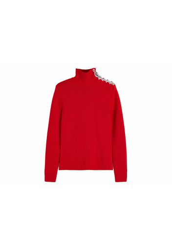 Rabanne H&M Wool Mock Turtleneck Sweater (Mens) Red