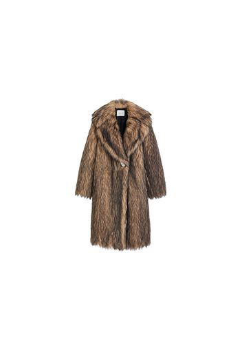 Rabanne H&M Fuzzy Coat Brown