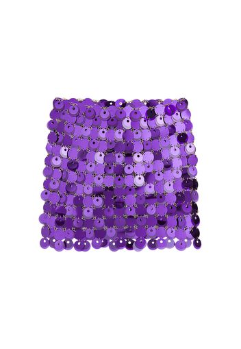 Rabanne H&M Sequin-Disc Mini Skirt Purple