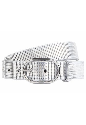 Rabanne H&M Metal-Mesh Leather Belt (Mens) Silver