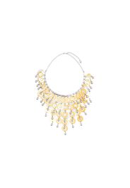 Rabanne H&M Short Necklace Embellished with Beaded Discs Silver/Gold