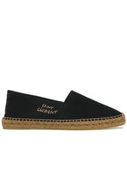 Saint Laurent Embroidered Espadrilles Black