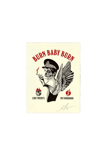 Shepard Fairey Burn Baby Burn Letterpress Print (Signed, Edition of 450)