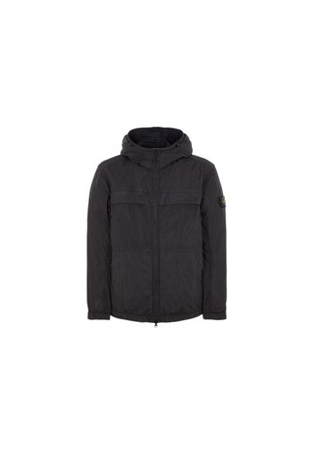 Stone Island Garment Dyed Crinkle Hooded Jacket Black