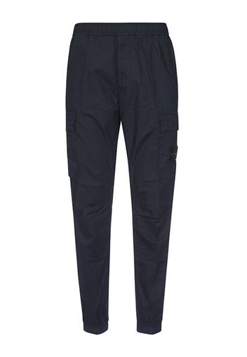 Stone Island 31303 Stretch Cotton Tela 'Paracadute' Garment Dyed Cargo Pants Navy