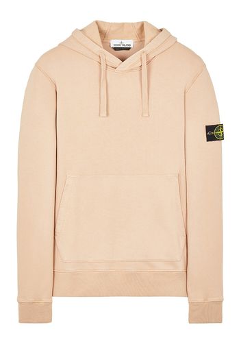 Stone Island 64120 Brushed Cotton Fleece Hooded Sweatshirt Antique Rose