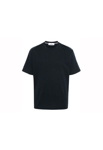 Stone Island Logo Print T-shirt Navy Blue