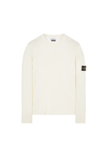 Stone Island Logo Appliqued Wool Sweater Natural White