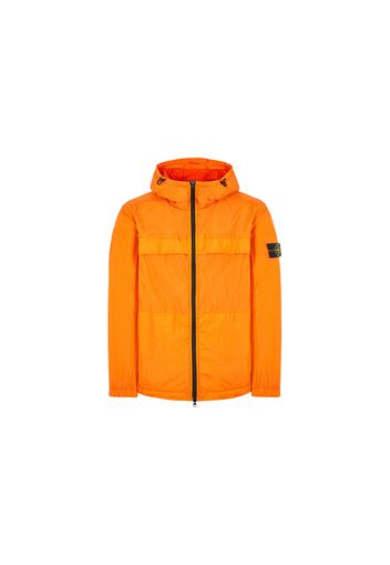 Stone Island Garment Dyed Hooded Jacket Orange