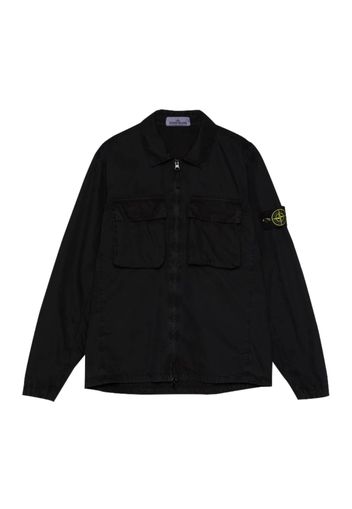 Stone Island Old Effect Over Shirt Black