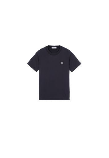 Stone Island 23757 Organic Cotton Fissato Effect T-shirt Navy Blue