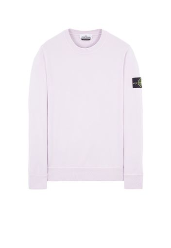 Stone Island Garment Dyed Cotton Fleece Crewneck Onion Pink