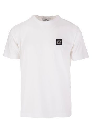 Stone Island 24113 60/2 Cotton Jersey Garment Dyed T-Shirt White