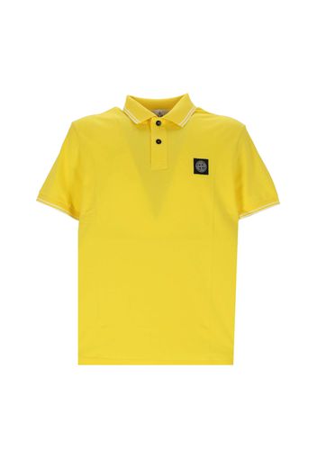 Stone Island Logo Poloshirt Yellow