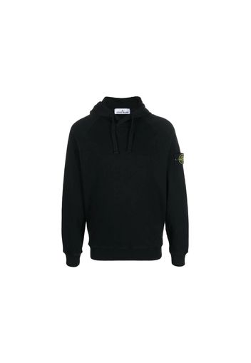 Stone Island Felpa Logo Patch Hoodie Black