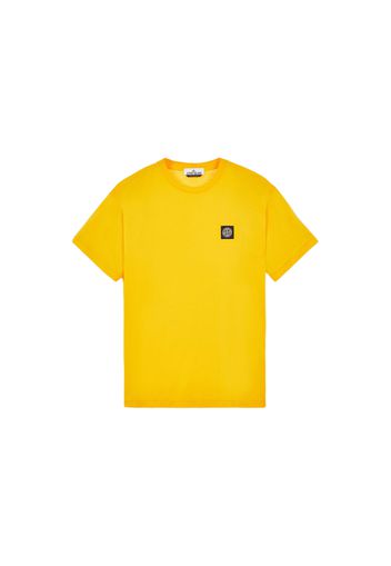 Stone Island 24113 60/2 Cotton Jersey Garment Dyed T-Shirt Yellow