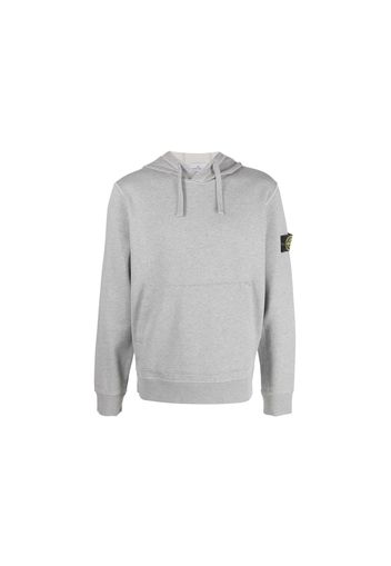 Stone Island 64151 Felpa Drawstring Hoodie Dust Melange Grey