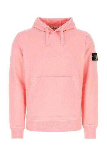 Stone Island Logo Hoodie Pink