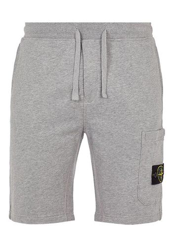 Stone Island 64651 Cotton Fleece Garment Dyed Shorts Dust