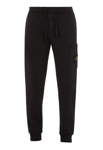 Stone Island 64520 Brushed Cotton Fleece Slim Fit Sweatpant Black