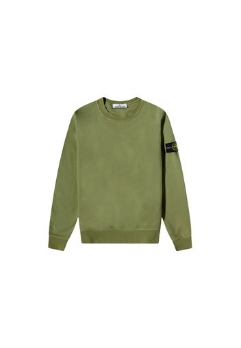 Stone Island 75156 Garment Dyed Cotton Crewneck Sweatshirt Olive