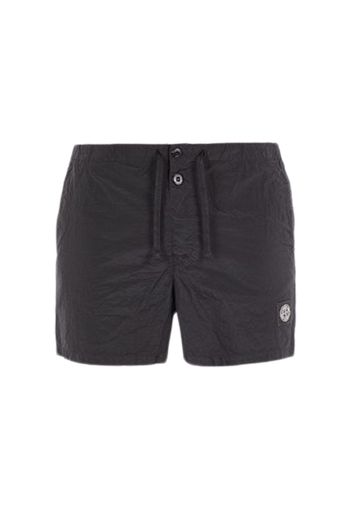 Stone Island Slim Fit Metal Nylon Swim Trunks Black