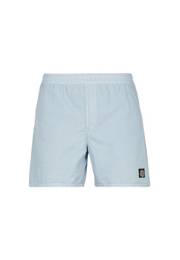 Stone Island Regular Fit Nylon Swim Trunks Sky Blue