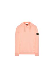 Stone Island 64120 Brushed Cotton Fleece Hooded Sweater Peach