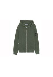 Stone Island Logo Patch Zip-Up Hoodie Musk