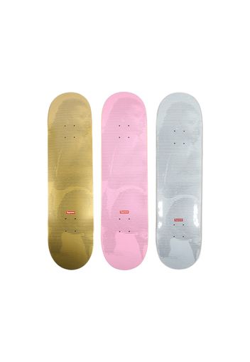 Supreme Digi Skateboard Deck Gold/Pink/White Set