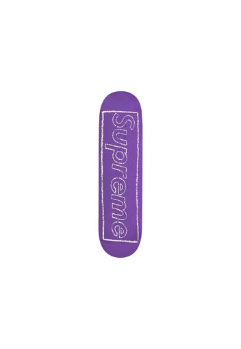 Supreme KAWS Chalk Logo Skateboard Deck Purple