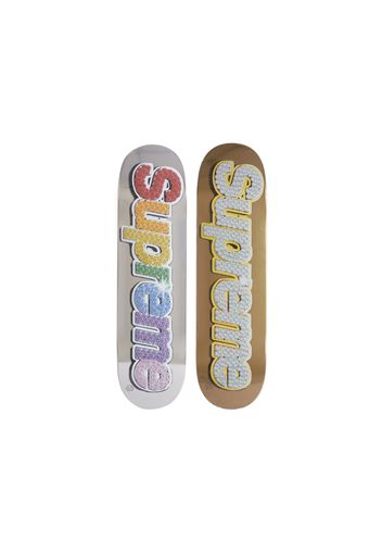 Supreme Bling Box Logo Skateboard Deck Set Multicolor