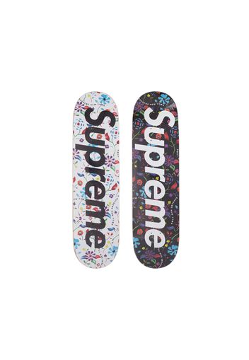 Supreme Airbrushed Floral Skateboard Deck Black/White Set