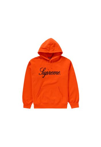 Supreme Embroidered Script Hooded Sweatshirt Orange