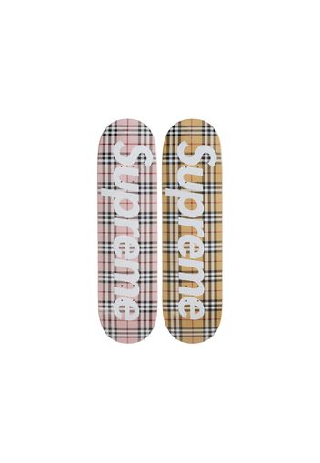 Supreme Burberry Skateboard Deck Set Multi