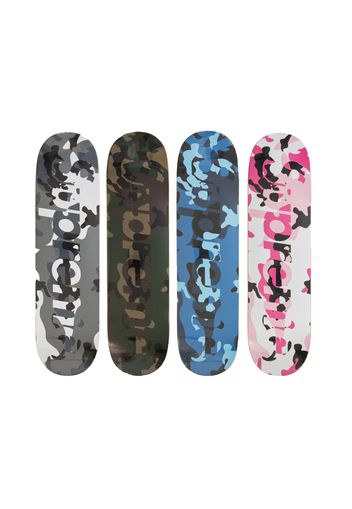 Supreme Camo Logo Skateboard Deck Snow Camo/Woodland Camo/Blue Camo/Pink Camo Set