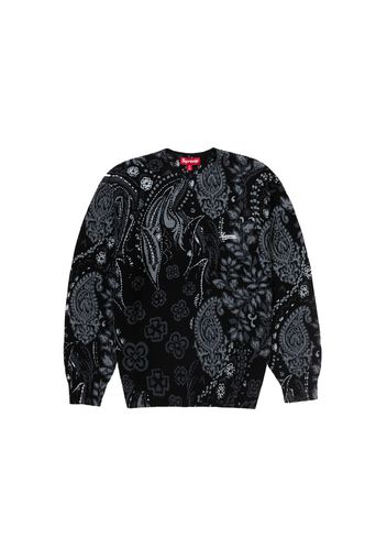 Supreme Printed Paisley Sweater Black