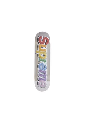 Supreme Bling Box Logo Skateboard Deck Platinum