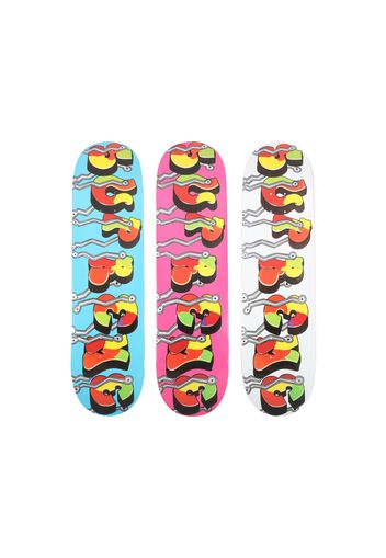 Supreme Blade Whole Car Skateboard Deck Blue/Pink/White Set