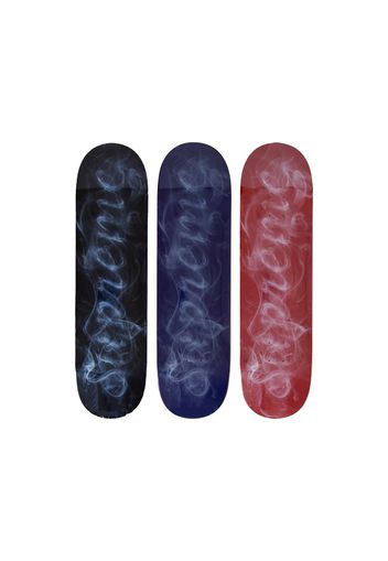 Supreme Smoke Skateboard Deck Black/Navy/Red Set