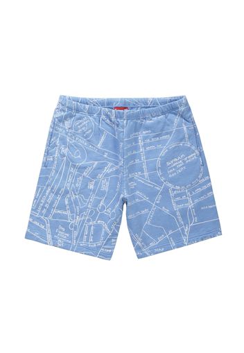 Supreme Gonz Embroidered Map Sweatshort Columbia Blue