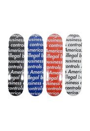 Supreme Illegal Business Skateboard Deck Black/Blue/Red/White Set