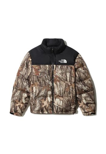 The North Face 1996 Retro Nuptse Packable Jacket Kelp Tan Forest Floor Print