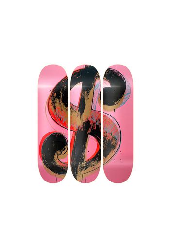 The Skateroom Andy Warhol - Dollar Sign Pink, 1981 Skate Deck Set Pink